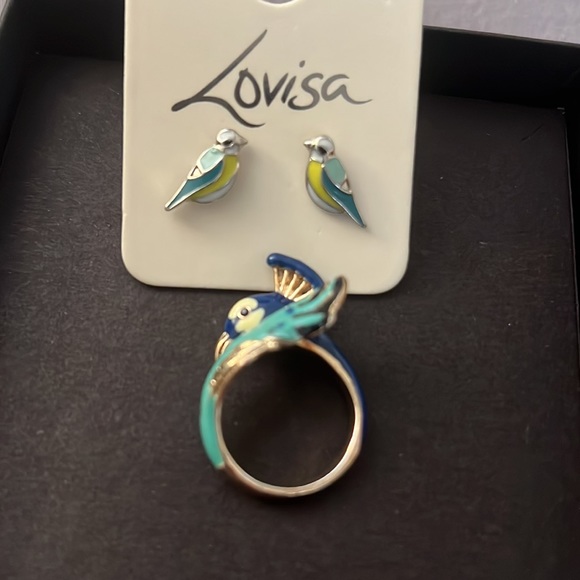Set of 2: Lovisa birds earrings and ring - Picture 3 of 3